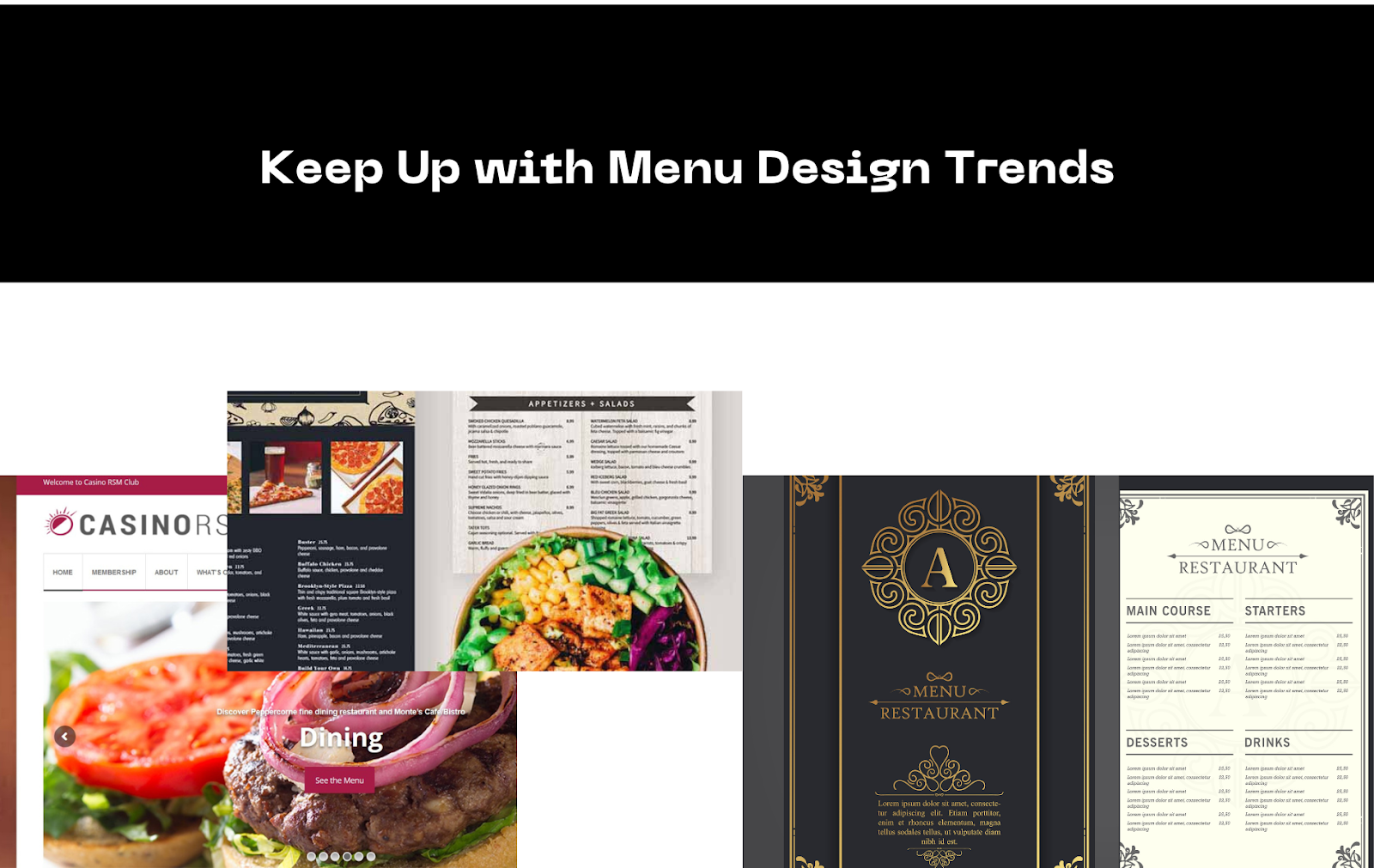 8 Functional Trends in Menu Design